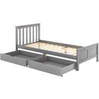 Wooden Solid Gray Pine Storage Bed with Drawers Bed Furniture Frame for Adults, Kids, Teenagers 3ft Single