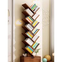 Tree shaped bookshelf storage rack Floor to ceiling household living room integrated wall bookshelf Corner Creativity estantería