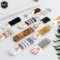4Pcs Non-Slip Wear Cute Cat Paw Table Chair Foot Leg Knit Cover Protector Socks Sleeve Protector Good Scalability