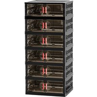 UVR Multifunctional Storage Cabinet Household Folding Shoe Organizer Large Capacity Light Luxury Multi-layer Snack Shelf