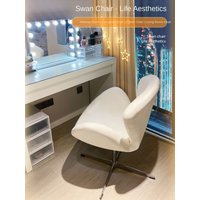 XD Soft Furnishings Swan Chair Comfortable Sitting Experience Solid Color Small Apartment Adjustable Office Chair Makeup Stool
