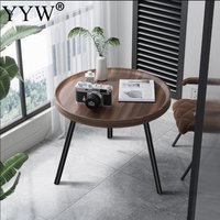 40cm 50cm 60cm Round Coffee Table Modern Home Sofa Bedside Tea Table For Living Room Bedroom Office Laptop Desk Storage Shelf