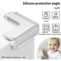 4/8/10/12pcs Transparent Anti-bump Corner PVC Padded Child Safety Corner Protector Baby Anti-bump Protector Table Corner