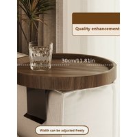 1pc Modern Expandable Sofa Arm Table - Contemporary Wooden Side Table, Easy To Clean