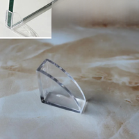 4pcs Triangle Square Clip Protector Table Corner Edge Transparent Guard Corner Cover Connecting Bracket Glass Coffee Table Angle