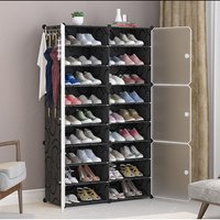 Vertical Shoe Rack Organizer Tall Shoe Rack Multi Layer Modern Multifunction Strong Load Bearing Large Capacity for Doorway
