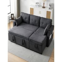 3-in-1 Convertible Sofa Bed with Internal Storage Chaise,L Shaped Sleeper Sofa Couches with Cup Holders,Pillows,Storage Pocket