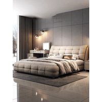 Wooden Design Bed Bedroom King Size Sleeping Space Saving Luxury Bed Frame Modern Headboards Camas De Casal Trendy Furniture