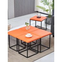 Nordic 5 In 1 Sofa Soft Stool Creative Home Rubik's Cube Combination Folding Stool Multifunctional Living Room Stools Furniture