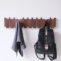 Wall Mounted Solid Wood Coat Hooks Black Walnut Coat Rack Hallway Entry Rack Home Decor Ds Furniture Perchero