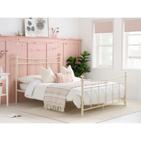 Birlea Emily Small Double Glossy Cream Metal Bed