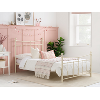Birlea Emily Single Glossy Cream Metal Bed