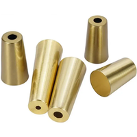 1pcs Foot Solid Copper Tip Furniture Leg Cover Brushed Brass Table Chair Cylinder/Cone Cap Protect Decor Bottom Safe Pad