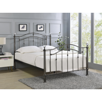 Limelight Callisto King Size Black Chrome Metal Bed