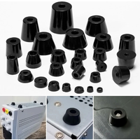 20pcs Anti Slip Furniture Legs Feet Black Speaker Cabinet Bed Table Box Conical Rubber Shock Pad Floor Protector Furniture Parts