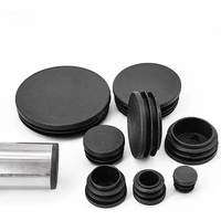 1-20Pcs Black Round Plastic Blanking End Cap Caps Tube Pipe Inserts Plug Bung