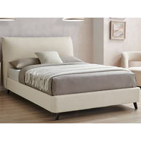 Limelight Luna Pillow Bed Double Ivory Fabric Bed