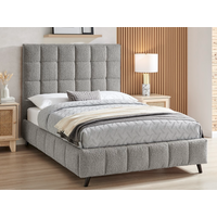 Limelight Starla Square Boucle King Size Grey Fabric Bed