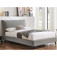 Limelight Luna Pillow Bed Double Grey Fabric Bed