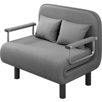 [UK Stock] Folding Sofa Bed Couch 3 in 1 with 2 Pillows, Lounge Cotton Chair Lazy Cushion for Apartment Home Livingroom