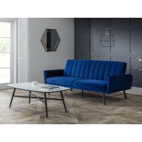Julian Bowen Afina Sofabed Small Single Blue Velvet Sofa Bed