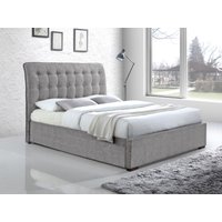 Time Living Hamilton Super King Light Grey Fabric Bed