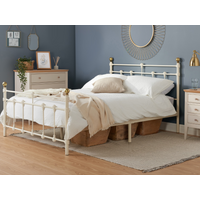 Birlea Atlas Cream Double Cream Metal Bed