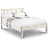 Julian Bowen Barcelona Low Foot End King Size Stone White Wooden Bed