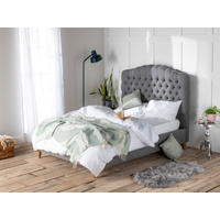 British Bed Company Alice Double Steel Wool Fabric Bed