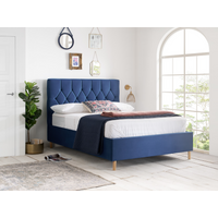Birlea Loxley Small Double Blue Fabric Bed